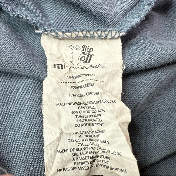 Travis Mathew Pima Cotton Classic Blue Tee California Design Size Large - Picture 5 of 5